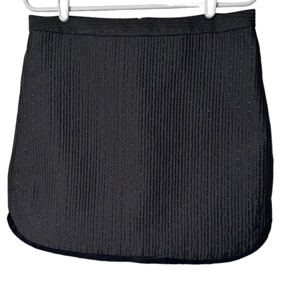 Madewell Shirttail Skirt in Nightfall Jaquard Black and Gold Size 6 - Picture 2 of 11